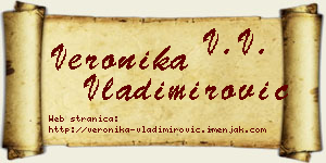 Veronika Vladimirović vizit kartica